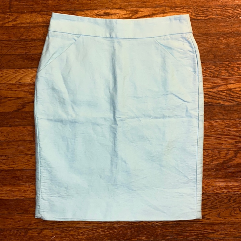 J. Crew Light Blue Pencil Skirt